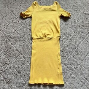 Free People Beach Happy Hour Ribbed Mini Dress Women's Size S